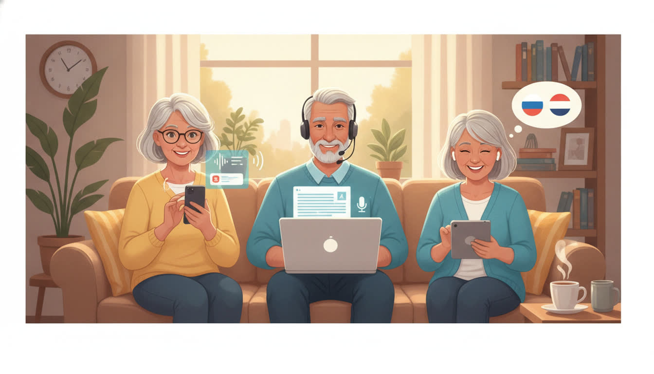 Moeiteloos vertalen stem: slimme AI-kansen voor 50-plus