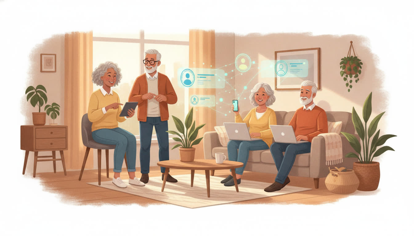 digitale visitekaartje met AI-hulp — illustratie bij blogartikel