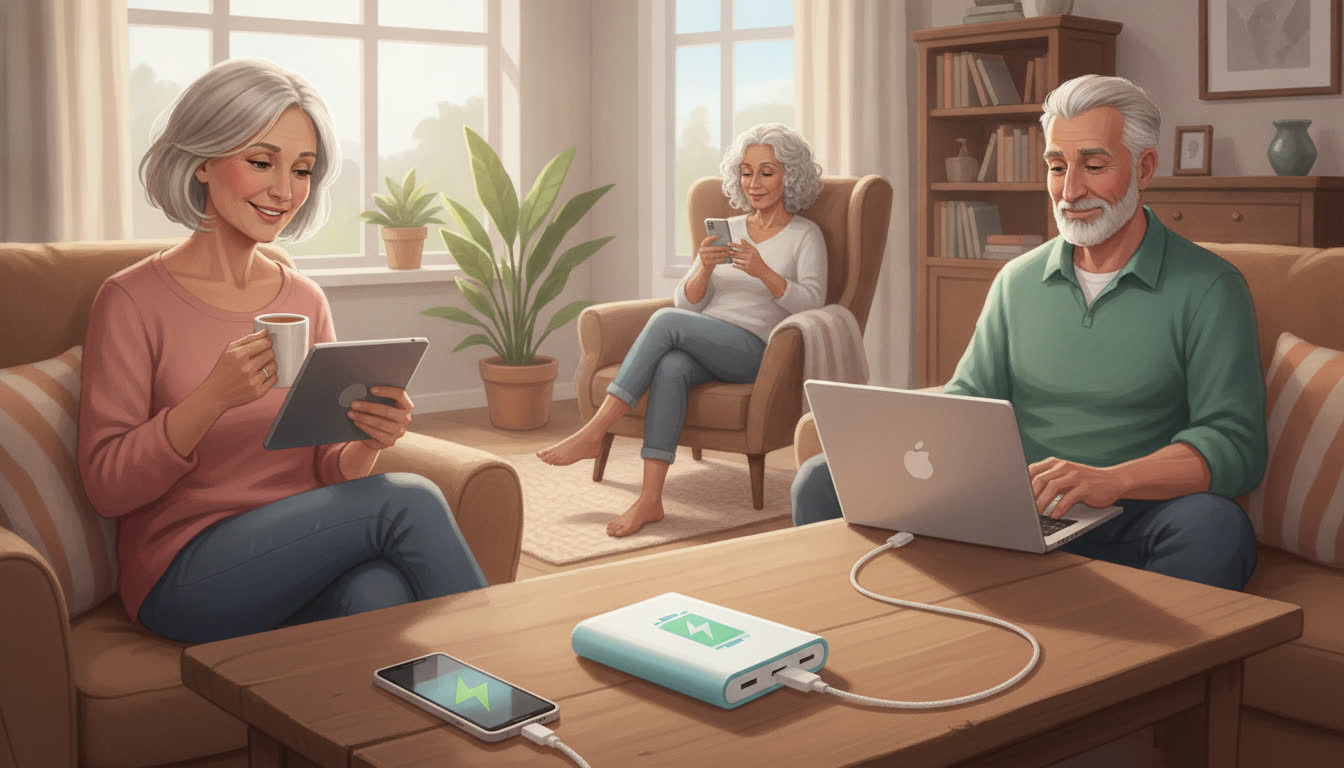 Powerbank in brand — illustratie bij blogartikel