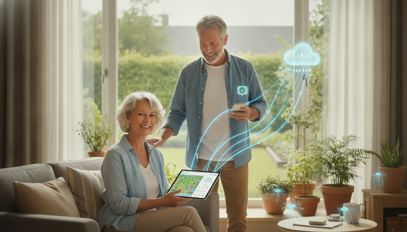 tuinplanten water geven met AI — illustratie bij blogartikel